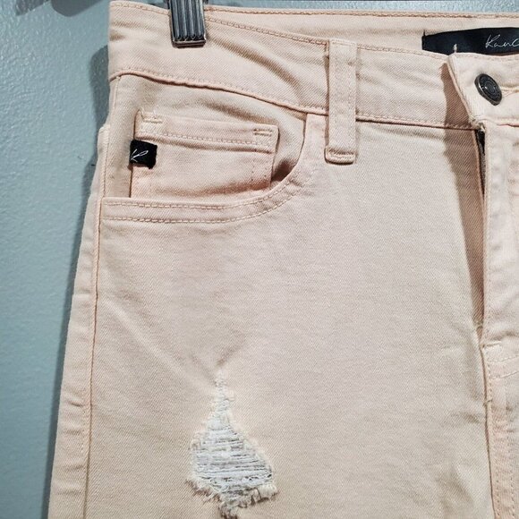 Kancan Juniors Light Pink Distressed Skinny Stretch Jeans Style Estillo Sz 7/27 - Picture 6 of 11